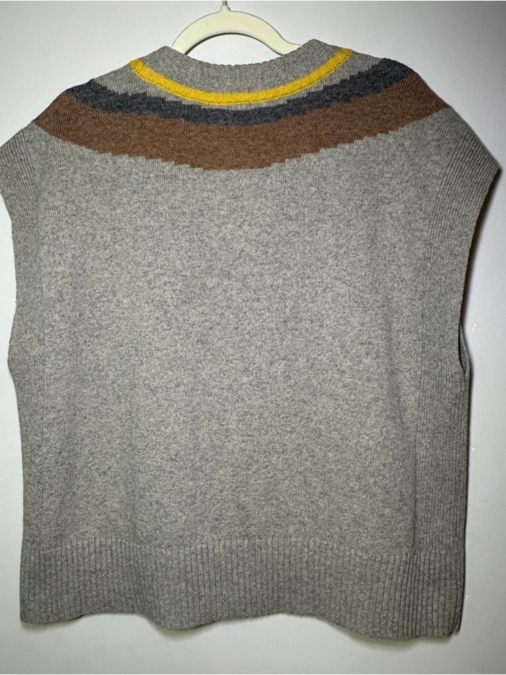Fate MidiUmi Cricket V-Neck Knit Wool Blend Oversized Vest - Picture 6 of 6